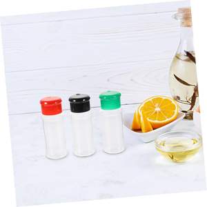 Envase de Especias de Plástico de 100 ml, Botella para Condimentos de Barbacoa con Tapa Abatible, Frascos de Especias de Plástico Transparente Negro Mate - Product Image 4