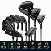 Kit de clubs de golf personnalisé avec logo OEM, comprenant Driver en titane, fers à cavité en acier inoxydable et putter, ensemble complet de 11 pièces, vente en gros