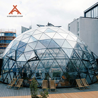 Dôme de glamping de luxe insonorisé Kawagebo Kamp (KK) 15M Igloo House, géodésique, double vitrage, pour événements et fêtes en plein air