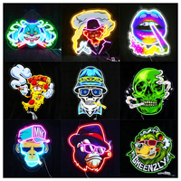 Enseignes au néon en acrylique personnalisées, bandes de néon LED flexibles, corps en verre, lumières au néon LED, enseigne au néon en forme de cœur pour la décoration de la pièce