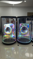 Écran tactile holographique cylindrique 3D transparent de 75 pouces, tube Holo, très populaire, pour affichage en libre-service, entreprises et métros