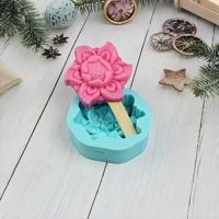 Moule en silicone créatif pour crème glacée fleur de pivoine pour gâteau mousse de sucettes glacées maison | Accessoires de cuisine