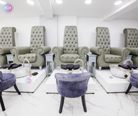Salon de beauté renard argenté japon hydro masseuse massage des pieds manucure pédicure chaises pour spa de luxe