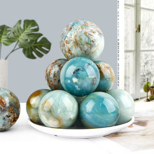 Venta al por Mayor de Esferas de Ágata Azul Cielo Natural de Alta Calidad Fanshi, Bolas de Cuarzo Pulido para Sanación, Artesanías de Cristal para Decoración del Hogar - Product Image 6