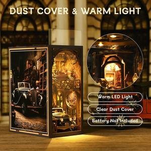 Hamaileon CH02 Car Player Sujetalibros 3D <span class=keywords><strong>Puzzle</strong></span> Regalo Book Nook Kit Decoración del hogar DIY Book Nook con cubierta antipolvo - Product Image 2