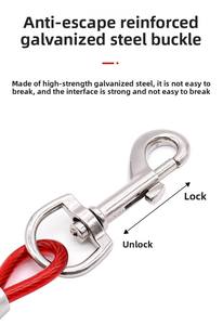 Collier et laisse d'entraînement pour <span class=keywords><strong>chien</strong></span> personnalisés, en nylon rembourré de haute qualité, avec couvercle en acier et plastique robuste, double câble de fixation. - Product Image 4