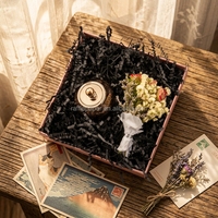 Papier froissé noir en paillettes, rembourrage en pâte de bois, raphia écologique, papier déchiqueté pour boîte cadeau, panier, emballage artisanal