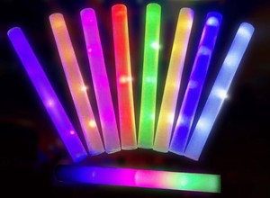 Promotional RGB LED Foam <strong>Baton</strong> Stick for Cheer Party Wedding Decoration Bulk Colorful <strong>Glow</strong> Sticks for New Year Hand-shaped - Product Image 5