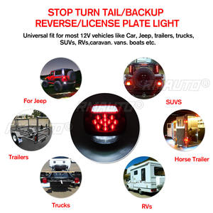 2 pièces, feux arrière de voiture 39 LED, feux stop, feux de recul, feux de freinage, feux de plaque d'immatriculation pour camion/remorque/bateau, pour Jeep Wrangler TJ CJ 76-06 - Product Image 2