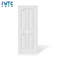 Portes intérieures modernes en bois massif pour écoles, portes plates à 4 panneaux, panneaux de porte apprêtés blancs, vente en gros