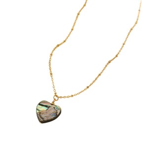 Luxury Heart-shaped Stainless Steel Gold-plated Necklace, Natural <strong>Abalone</strong> <strong>Shell</strong> Pendant High Quality <strong>Jewelry</strong> for Women - Product Image 5