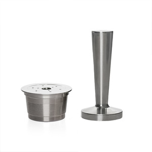 Cápsula de café reutilizable de acero inoxidable con juego de tamper para espresso de una sola taza - Product Image 1