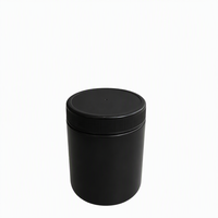 Pot cylindrique vide en HDPE de 500 ml (16 oz) avec surface mate, couleur personnalisée, bouchon à vis pour crème de soin, cosmétiques, savon liquide