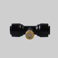 Buse de brumisation fine durable en plastique de 6,35 mm à basse pression, raccord en T de 1/4 pouce, connecteur rapide pour tuyau, refroidissement extérieur