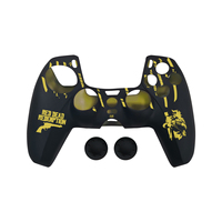 Housse de protection anti-rayures en silicone souple avec 2 capuchons de joystick, poignée antidérapante confortable pour manette PS5 DualSense