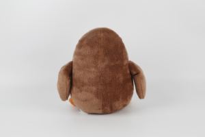 Peluche <span class=keywords><strong>pingouin</strong></span> marron brodée personnalisée, jouet en peluche super doux avec rembourrage en coton PP, couverture pour enfants, cadeau - Product Image 2