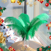 50-55cm Vert Plumes D'autruche Drabs Décoration pour Costumes De Carnaval Décoration De Table Teint Couleur Plumes D'autruche pour Mariage