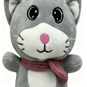 Jouet en peluche chat gris mignon, chaton en peluche doux pour enfants, cadeau - Product Image 4