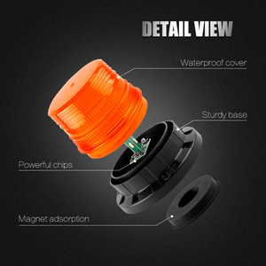 Nuevas Luces de Seguridad Intermitentes LED CIGO de 12 V con Imán para Automóviles, Montacargas, Camiones, Tractores, Carritos de Golf, UTV, Autobuses - Product Image 4