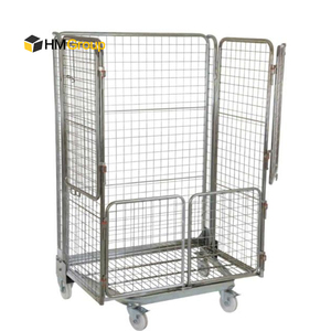4-zijdige <span class=keywords><strong>Merchandise</strong></span> <span class=keywords><strong>Trolley</strong></span> Met Deuren Rolkooi Voor Opslag En Retail - Product Image 4