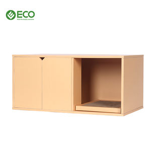 Casa para perros y gatos impermeable al aire libre, venta al por mayor de madera de <span class=keywords><strong>China</strong></span>, cinturón de madera personalizado ecológico, casa para mascotas, casa rectangular de madera para animales pequeños - Product Image 4