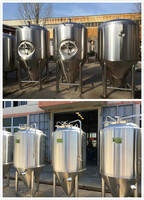 En acier inoxydable 304 tir direct utilisé maison brassage conique bouilloire 200 litre 50 gallons pour petit micro système de brassage de bière