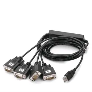 직렬 RS232 에 4 포트 USB 산업용 등급 FTDI-FT4232 칩셋 RS232 케이블 DB9 USB RS232 어댑터 9 핀에 직렬 포트 적응