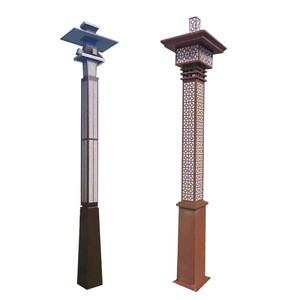 Lampadaire LED d'extérieur pour jardin, corps en fer, IP66, 2700K, blanc chaud doux, alimentation CA, contrôle par détecteur de mouvement, CRI80, angle de faisceau 144° - Product Image 1