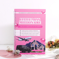 Cahier de travail Millionaire rose personnalisé Organisateur de finances mensuelles Budget Planificateur d'épargne Livre de défi d'épargne