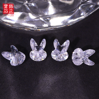 Zircone cubique synthétique de qualité AAAAA en forme de tête de lapin, 7,5*10 mm, pierre précieuse en vrac (créée en laboratoire) pour la fabrication de bijoux