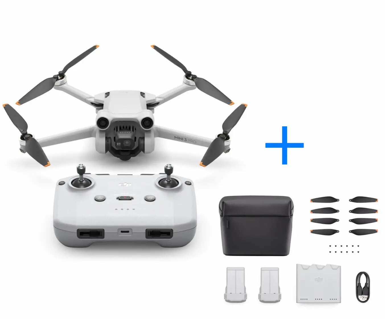 DJI Mini 3 proドローン (RC-N1コントローラー付き) より多くのキットに加えて、最大飛行時間47分のmini 3ドローン用