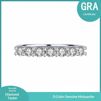 Bague en argent S925 transfrontalière avec moissanite taille princesse de 0,7 carat pour femme, certifiée GRA, pour anniversaire et célébration, vente en gros
