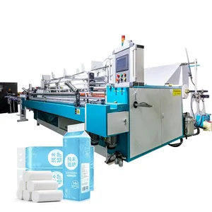 Small Scale Tissue Toilet Paper Rolls Making and Packaging Machine in America