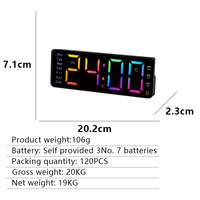 Connecteur de Fibre Optique LED de Bureau à Commande Vocale avec Compte à Rebours, Design Rectangulaire Simple, Spécialement Conçu pour l'Exportation