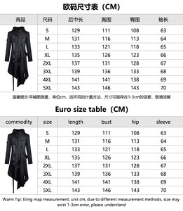 <span class=keywords><strong>Costume</strong></span> Steampunk Gothique Médiéval Victoria Trench Coat Frock Outwear Vintage Prince Pardessus Renaissance Veste Cape Halloween - Product Image 5