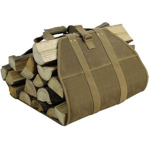 BSCI Factory Large <b>Log</b> Carrier Waxed Canvas <b>Log</b> Tote Bag Indoor Fireplace Firewood Totes <b>Holders</b> Round Woodpile Rack Fire Wood - Product Image 4
