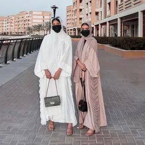 Ramadan Eid Mubarak Kaftan Open Abaya Dubai Kimono Turkije Islam Pakistan Moslim Jurk Voor Vrouwen Robe Longue Arabe Djellaba Femme