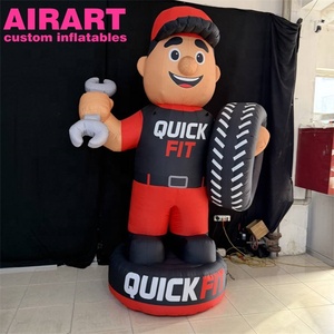 Mascotte Gonfiabile Personalizzata a Forma di Meccanico, Gigante Gonfiabile Pubblicitario da Esterno a Tema Riparatore con Chiave Inglese e Pneumatico - Product Image 1