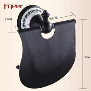 Fyeer Porte-<span class=keywords><strong>papier</strong></span> hygiénique en laiton au design en <span class=keywords><strong>porcelaine</strong></span> bleue et blanche - Product Image 5