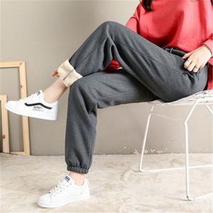 2020 Winter <strong>Women</strong> Sport Pants Sweatpants Workout <strong>Fleece</strong> <strong>Trousers</strong> Solid Thick Warm Winter Female Running Jogger Pants - Product Image 3