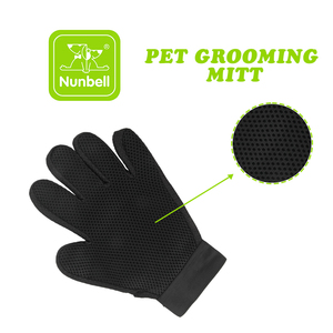 Nunbellpets Silicone vật nuôi chải chuốt găng tay bàn chải làm sạch dài ngắn lông deshedding chó mèo tóc Remover massage găng tay cho mèo - Product Image 5