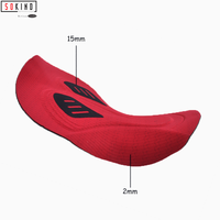 Coussinets de vélo en gel respirant avec trous de ventilation, impression par sublimation en gros, coussinets de vélo en gel COOLMAX avec gel