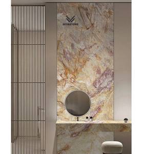 Plaques de quartzite de luxe en pierre naturelle design Utilisation intérieure unique pour les murs de fond des comptoirs de cuisine Décorations de table à manger - Product Image 1