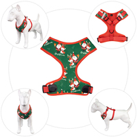 Harnais de luxe pour chien avec logo personnalisé gilet teckel réglable en polyester accessoires de Noël réfléchissants personnalisables pour animaux de compagnie
