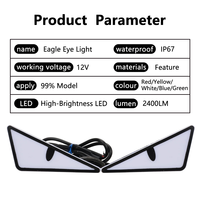 Feux de conduite LED JHS, feux de plaque d'immatriculation, feux d'avertissement, yeux de démon triangulaires, clignotants, étanches, décoratifs pour motos et voitures
