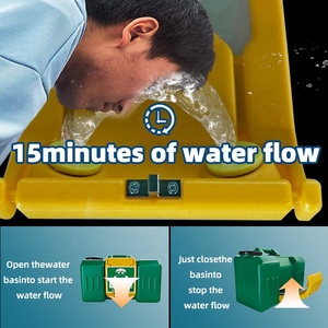 Lavaojos de <span class=keywords><strong>Laboratorio</strong></span> de Seguridad, <span class=keywords><strong>Ducha</strong></span> de <span class=keywords><strong>Emergencia</strong></span> y Estación de Lavaojos de 8 Galones, Verde, EPP, Lavaojos Portátil - Product Image 5