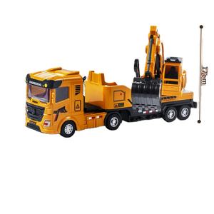 MSChildren's Control remoto Inertia Truck Excavator Diecast Plastic Engineering Vehicle Toy para niños Vehicle Simulation Toy - Product Image 2