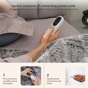 Высокое качество теплое мягкое кроличье меховое электрическое одеяло королевского размера с подогревом для зимы - Product Image 3