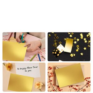 Бумага картонная металлизированная A4, 10 листов в упаковке, 220 г/м², двусторонняя, с золотым и серебряным зеркальным фольгированием - Product Image 4