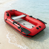 Bateau de pêche gonflable électrique Hailebao pour 2 personnes, avec fond rigide épaissi, radeau de dérive pour rivière et lac